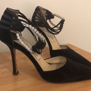 Jimmy Choo Crystal Embellishments D'Orsay Pumps